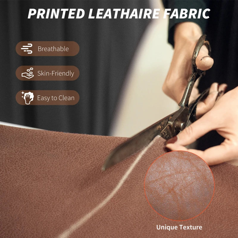 Leathaire Dark Brown Reclining Office Chair with Lumbar Support Pillow - Ergonomic Comfort for Home & Office
