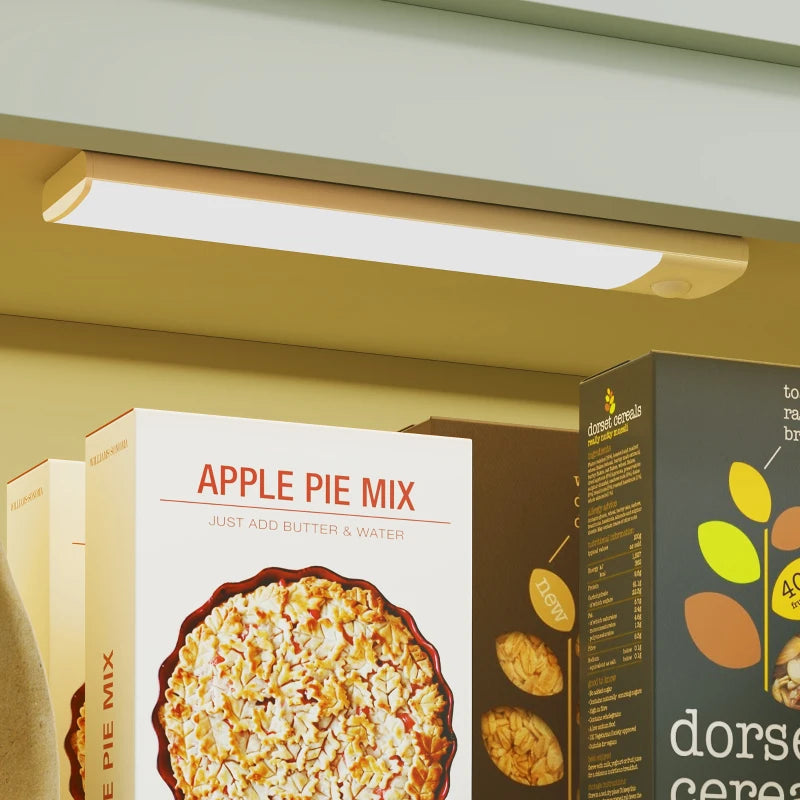 Tall Green Pantry Cupboard with Motion Sensor LED Light for Kitchen Storage