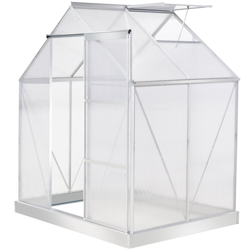 Polycarbonate Greenhouse 6ft x4ft - Clear