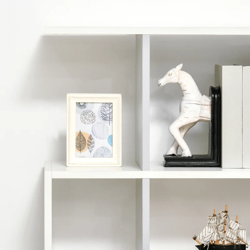 Modern 5-Tier Bookshelf - 13 Open Shelves Freestanding Bookcase for Home Office & Study - Stylish White Storage Solution