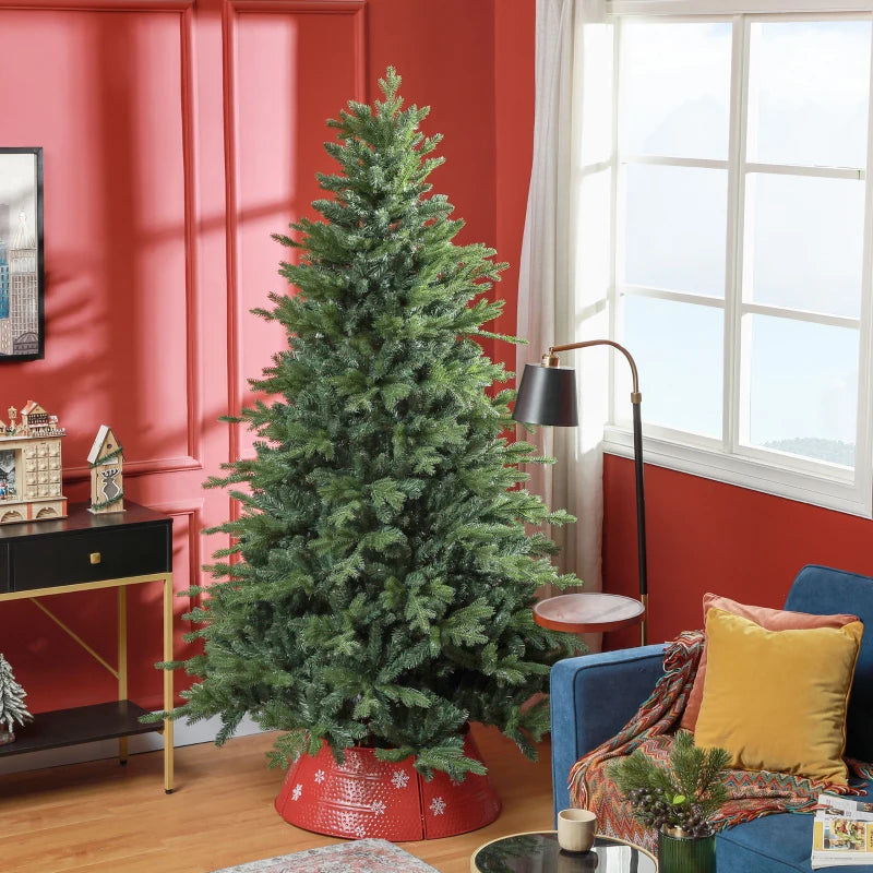 7ft Green Bare Artificial Christmas Tree with 2445 Tips - Lush, Realistic Holiday Decor for Home & Office