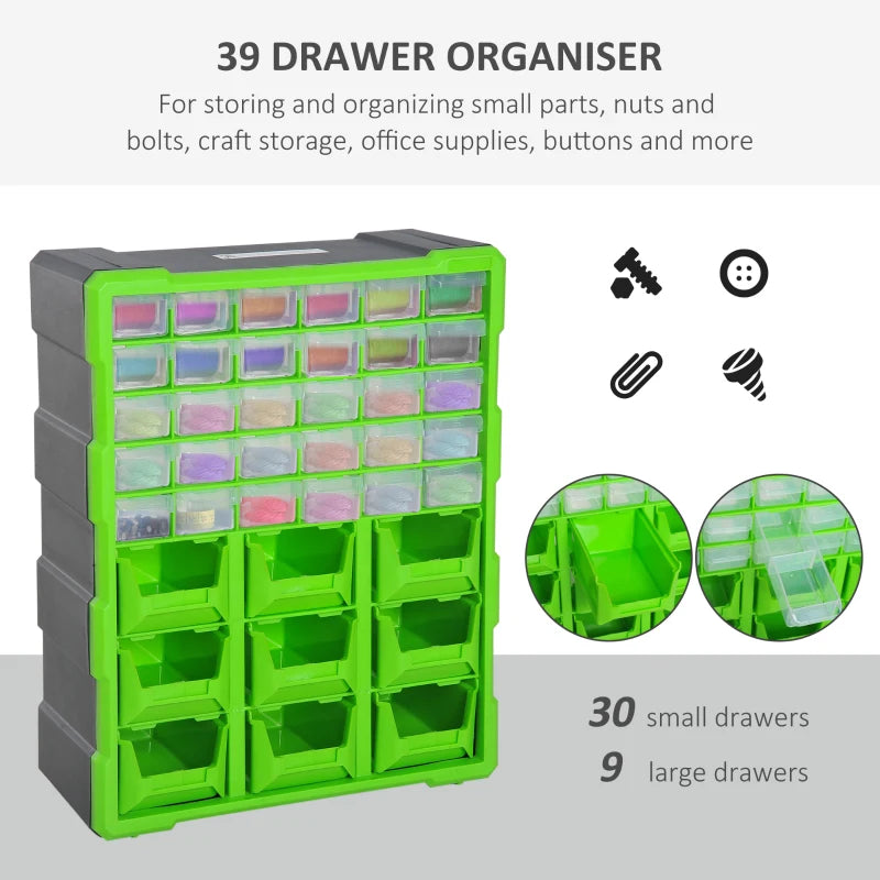 Efficient 39 Drawer Wall Mount Storage Solution