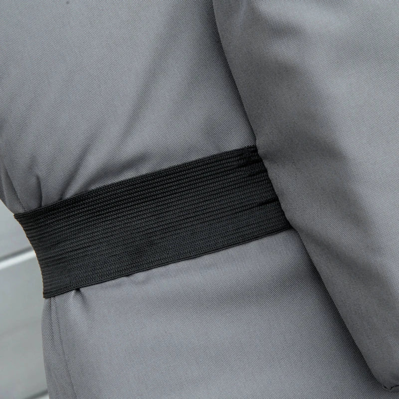 Grey Rattan Sun Loungers Set of 2 with Cushion