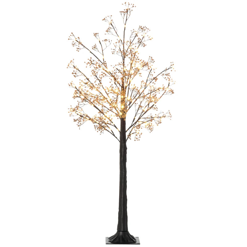 5ft Artificial Gypsophila Blossom Tree with 96 Warm White LED Lights - Perfect for Weddings, Parties, Indoor & Outdoor Decor