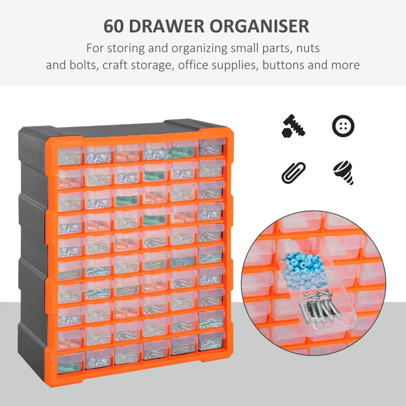 60 Drawer Wall Mount Storage Cabinet for Tools