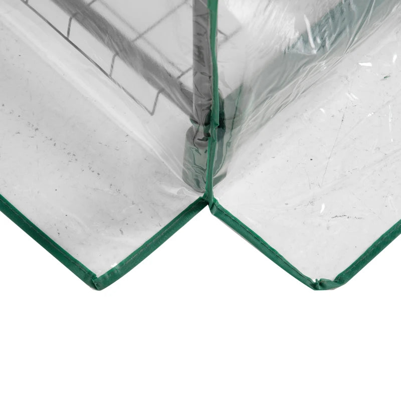 Portable Greenhouse Flower Stand - Transparent PVC Cover - 69 x 49 x 193cm