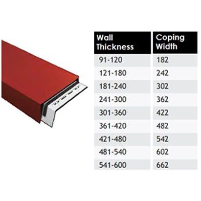 Alumasc Skyline 362mm Aluminium Coping Fixing Strap - Suitable For 270-300mm Wall - RAL 7016 Anthracite Grey