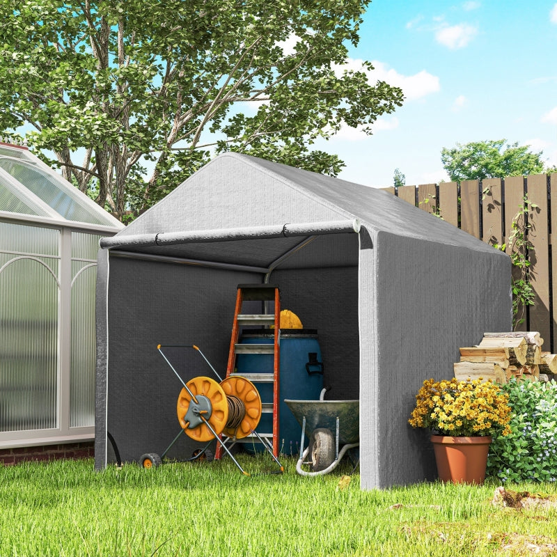 Durable 2 x 2m Garden Fabric Storage Tent - Grey