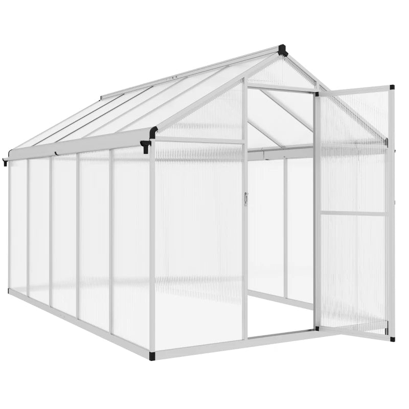10ft x 6ft Walk-In Greenhouse With Foundation & Aluminium Frame