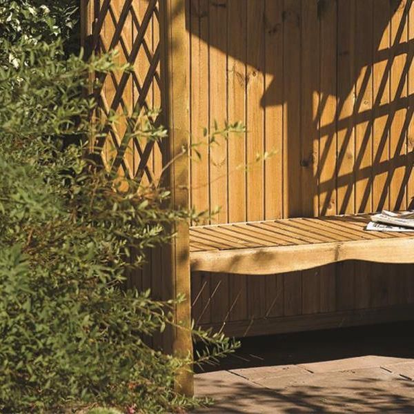 Wooden Garden Arbour With Open Lattice Sides