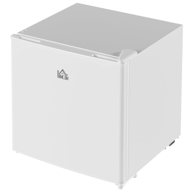 46L Mini Fridge with Ice Box - Compact Table Top Refrigerator, Reversible Door, Adjustable Temp, Cream for Bedroom & Office