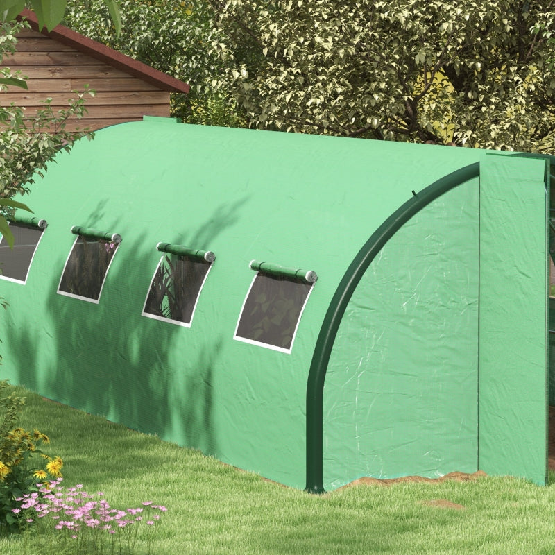 6x3m Green Walk-in Polyethylene Greenhouse