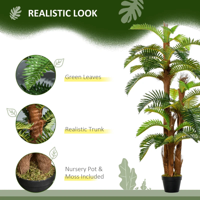 Artificial Tropical Palm Plant in Pot 150cm Green Indoor Home Decor