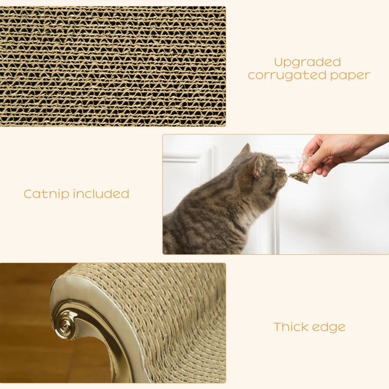 Premium Brown Cat Furniture with Scratching Pad & Catnip - Stylish, Durable, Perfect for Play and Relaxation