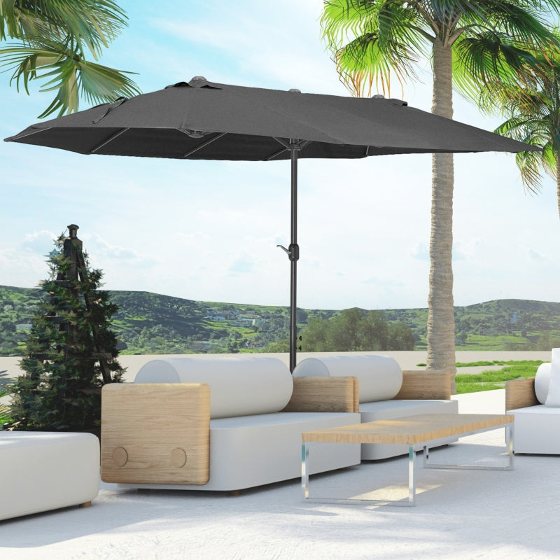 Black 4.6m Canopy Parasol