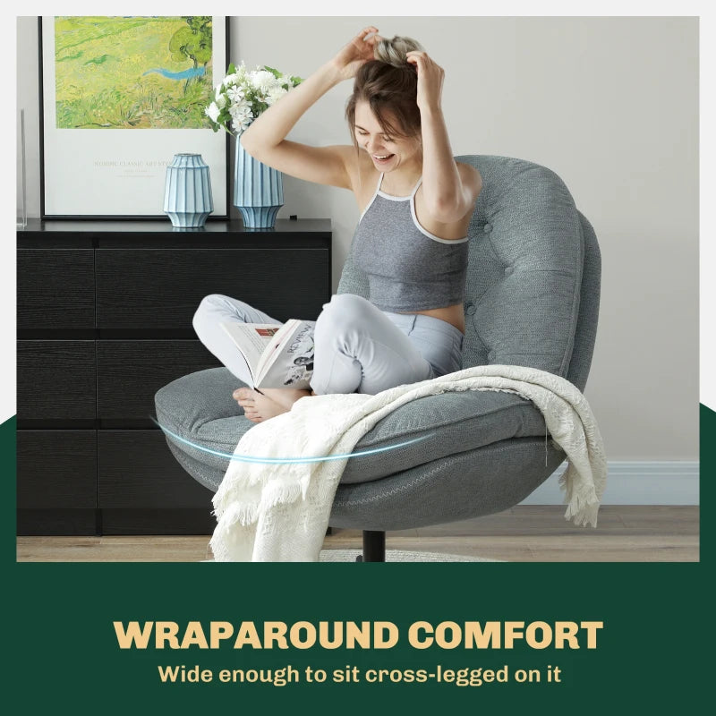 Stylish Grey Swivel Armchair for Ultimate Relaxation and Comfort in Your Living Space