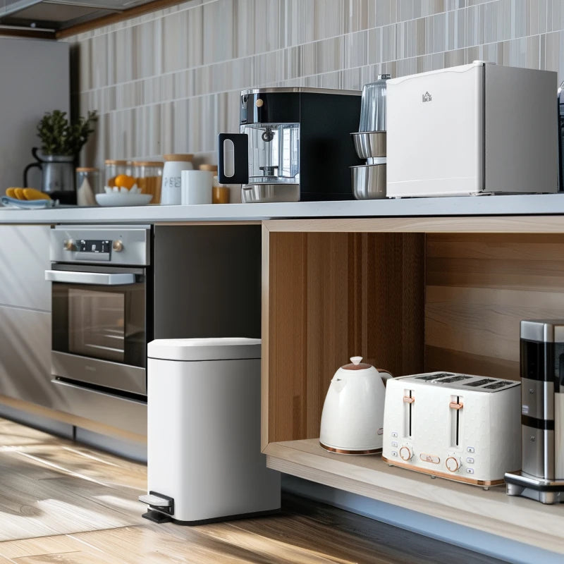 46L Mini Fridge with Ice Box - Compact Table Top Refrigerator, Reversible Door, Adjustable Temp, Cream for Bedroom & Office