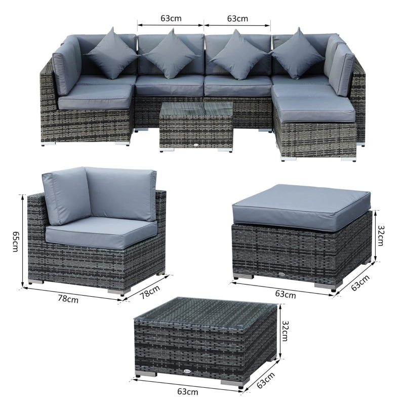 ElegaRattan 8-Piece All-Weather Lounge Set