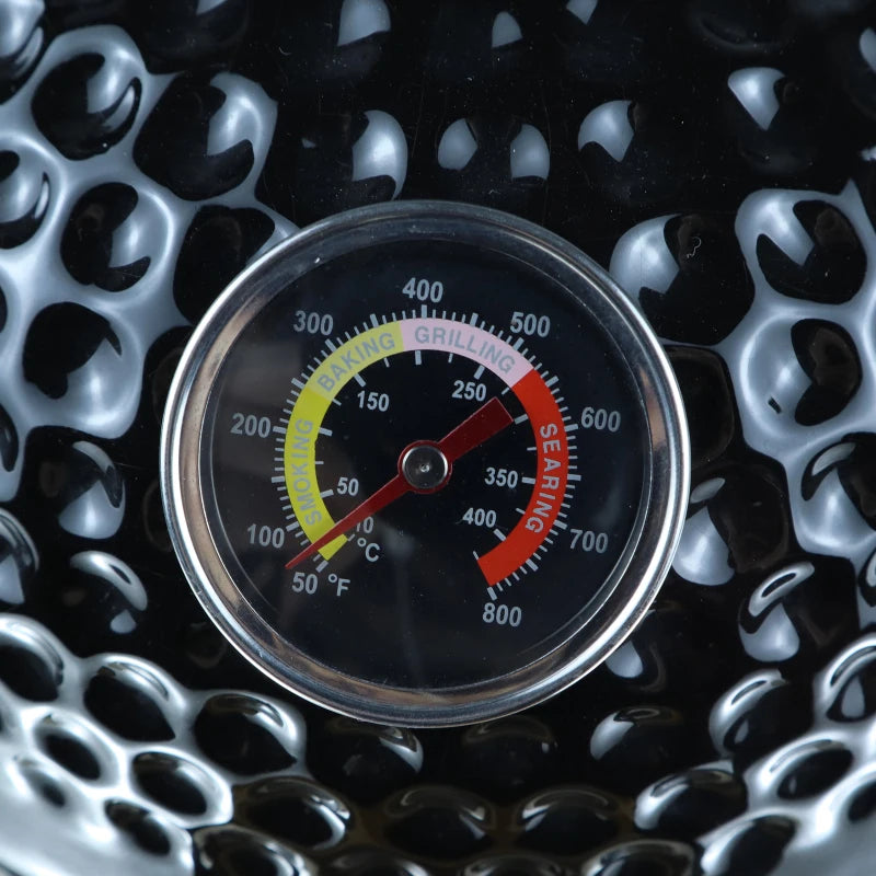 Black Cast Iron Ceramic Charcoal BBQ Oven