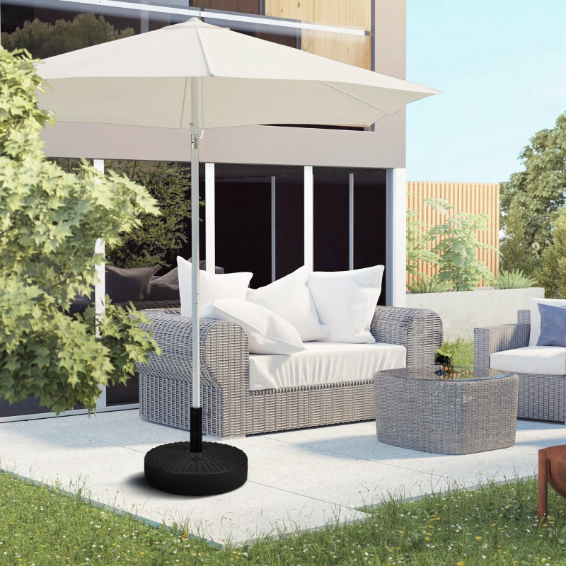 Black Rattan-Effect Parasol Base - 29kg