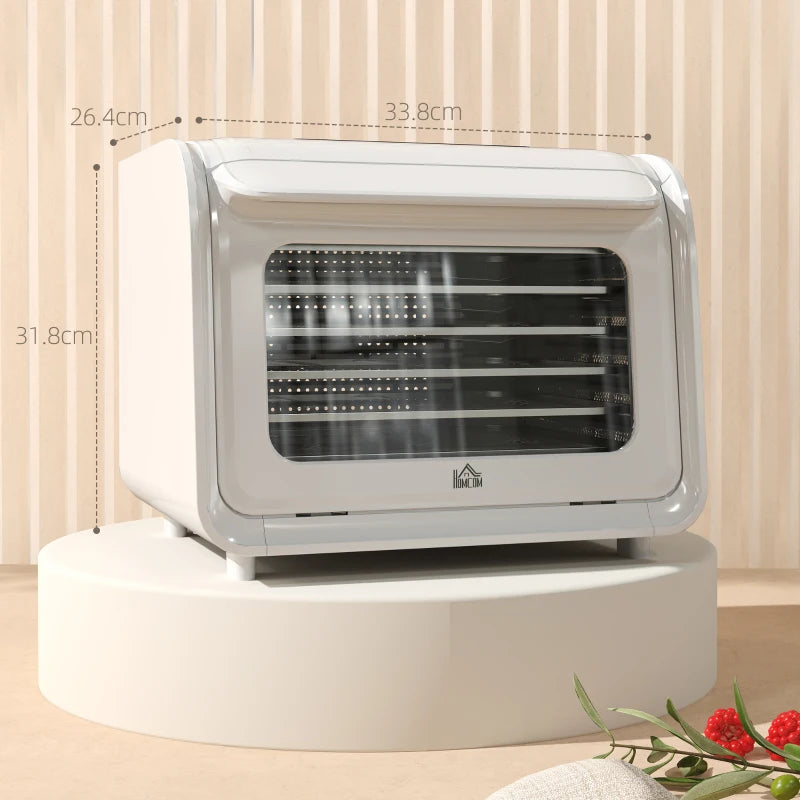 Premium 35-70°C Six-Tray Food Dehydrator - White | Perfect for Healthy Snacks, Jerky, Fruits & Vegetables