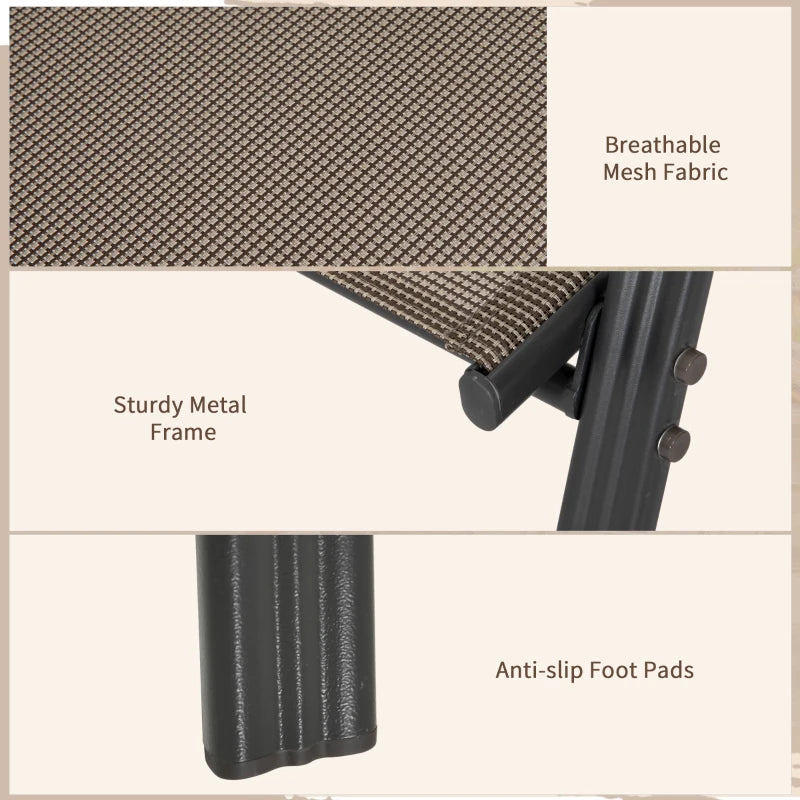 Grey Stackable Mesh Seat Chairs Set of 4