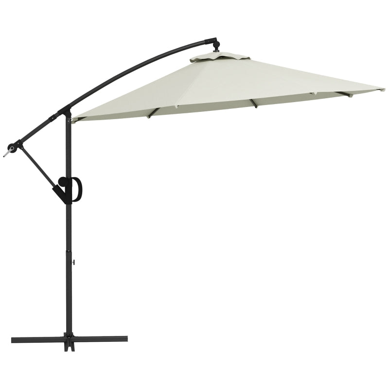 3m Offset Cantilever Parasol Umbrella - Cream