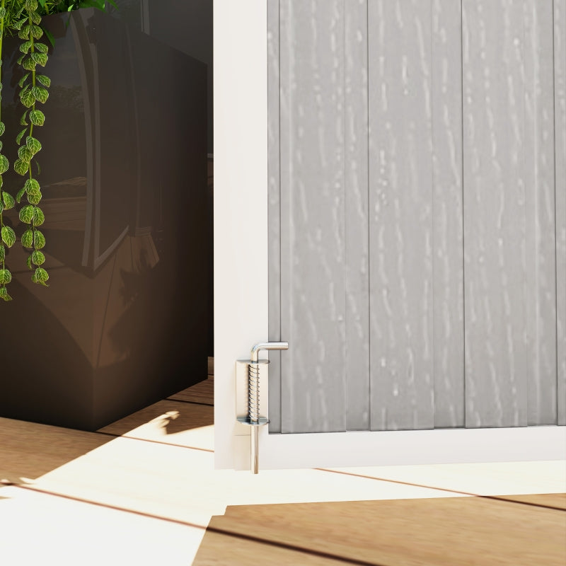 4.7ft x 2.5ft Lockable Light Grey Garden Shed - Outdoor Storage for 2 Trash Cans & Tools