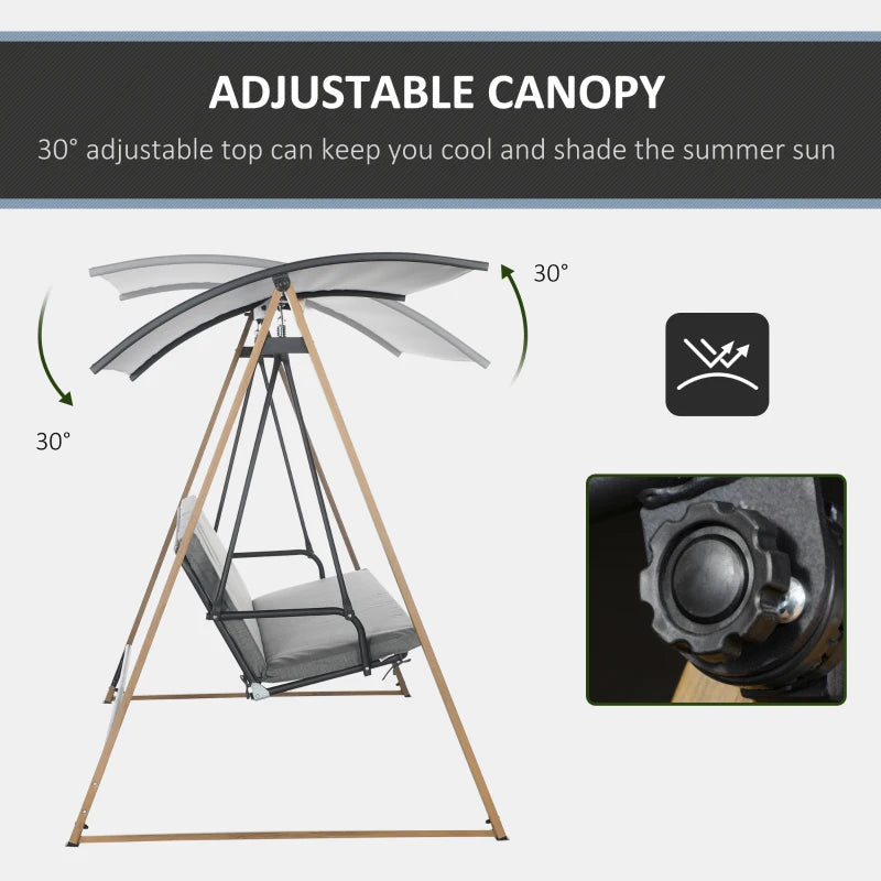 Light Grey Garden Swing Bench