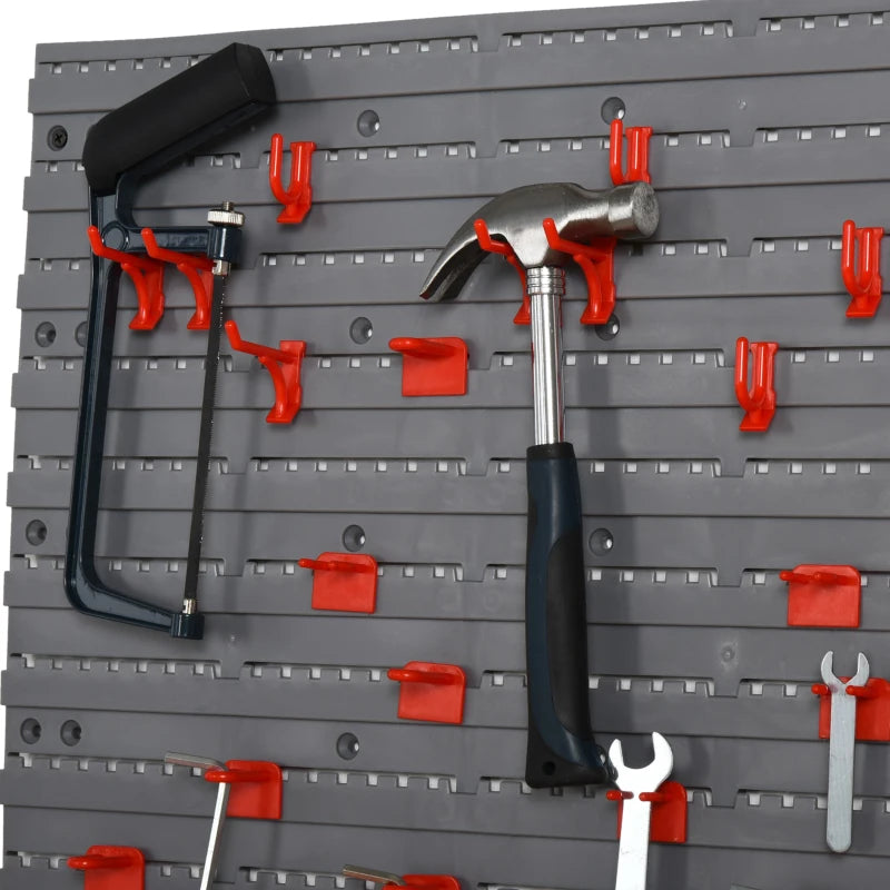 54-Piece Tool Organiser - 50 Pegs & 2 Shelves