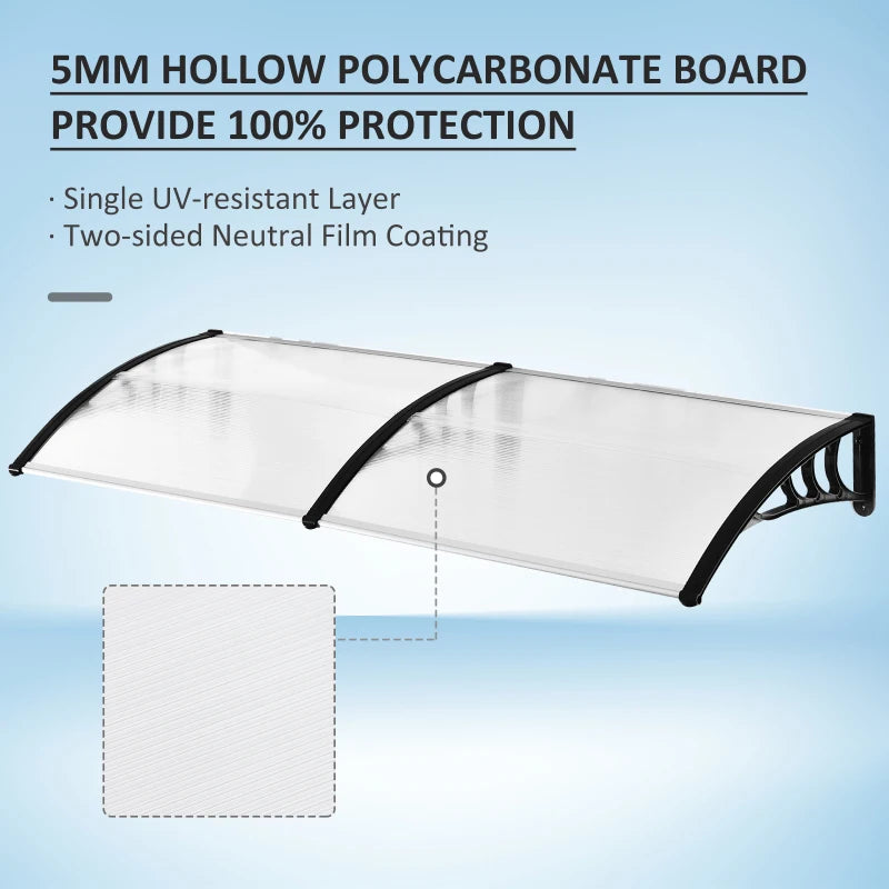 Curved Polycarbonate Door Canopy