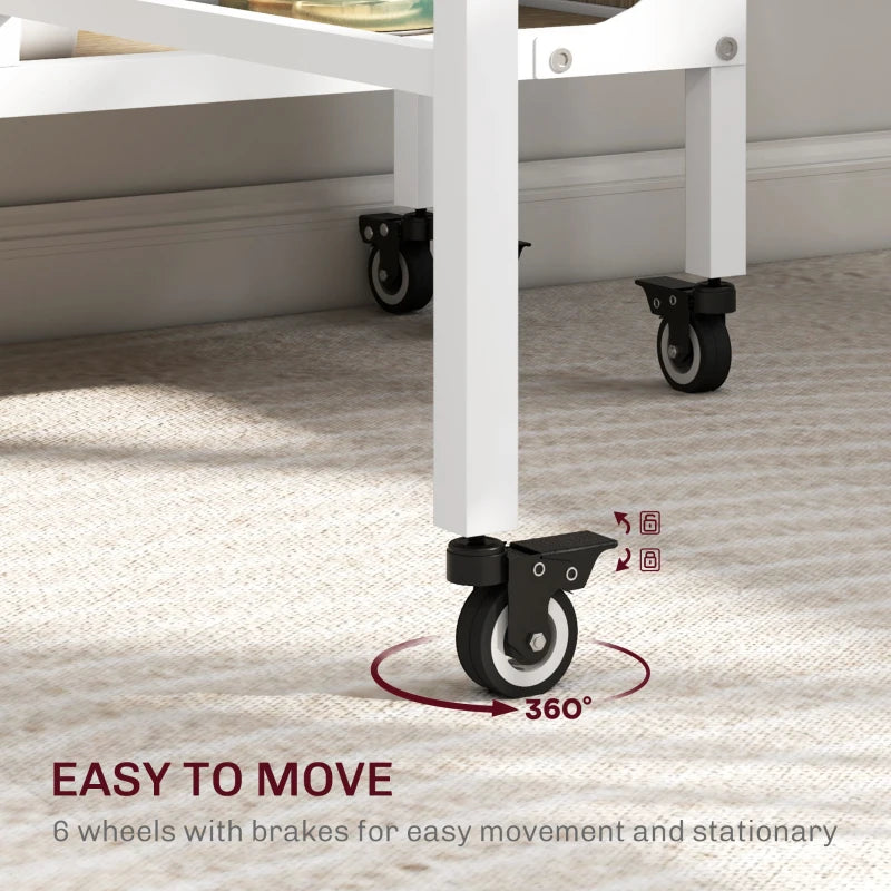 Unique Six-Person Drop Leaf Dining Table - Stylish Natural Wood & White Finish for Modern Dining Spaces