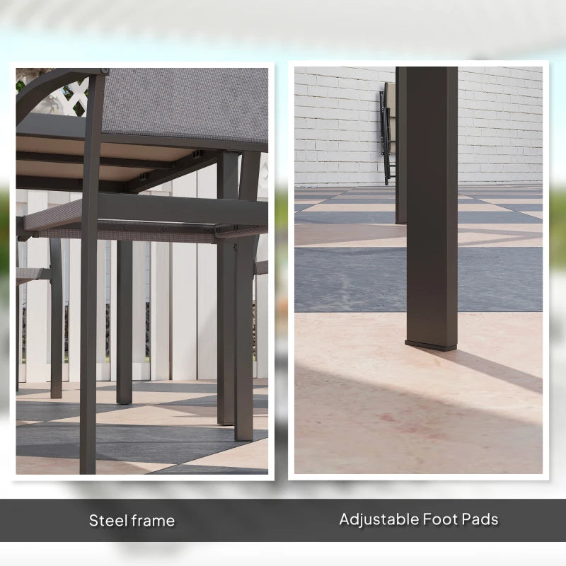 5-Piece Grey Outdoor Garden Dining Set - Perfect for Patio and Backyard