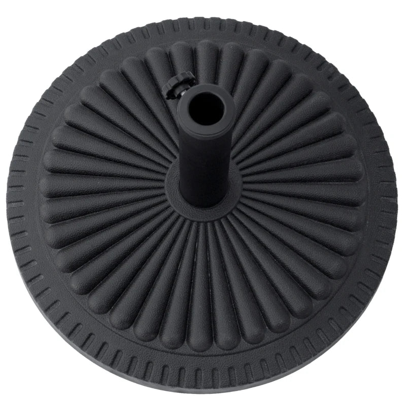 Black Round Cement Umbrella Base - Fits Φ35mm, Φ38mm, Φ48mm Pole