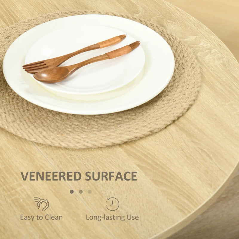 Space-Saving Drop Leaf Folding Dining Table for Small Spaces - Oak Kitchen & Dining Room Furniture