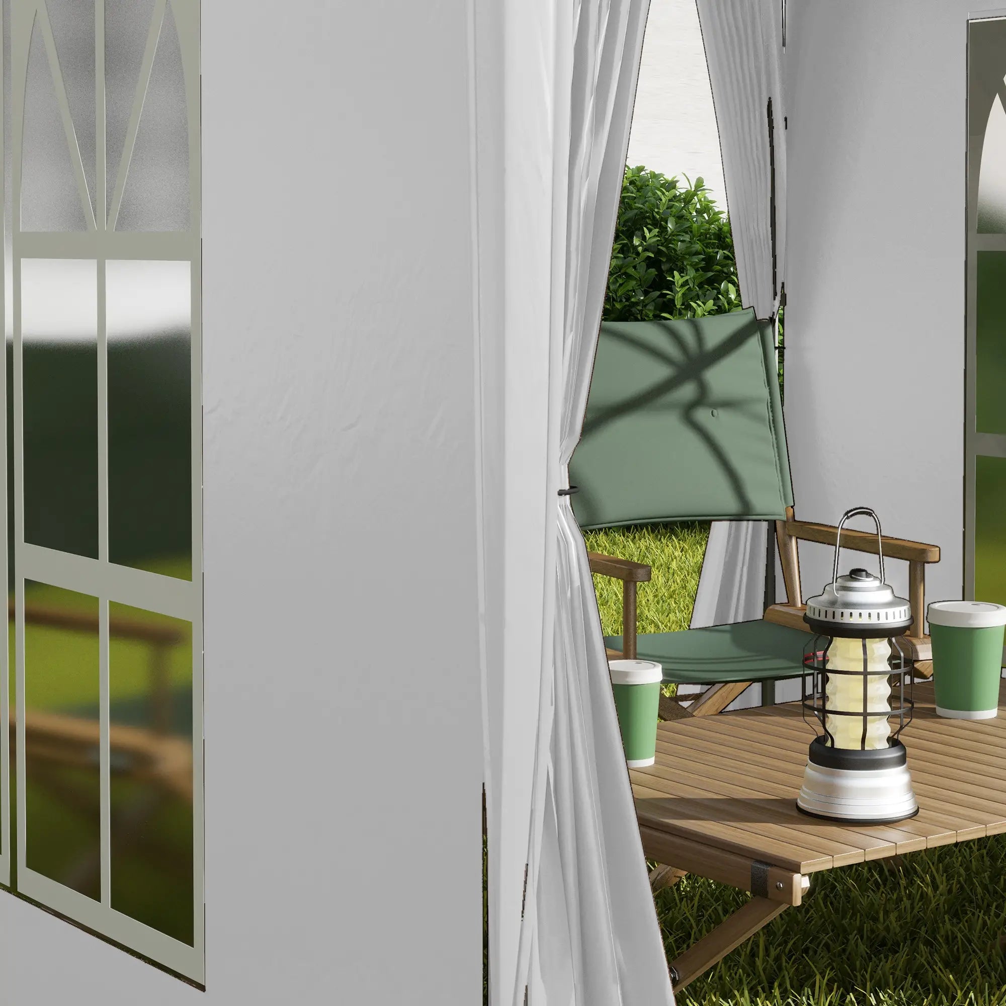 White 2m x 2m Pop Up Gazebo