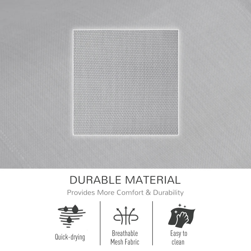 Grey Outdoor Rocking Chair Set with Mesh Fabric and Storage Bag