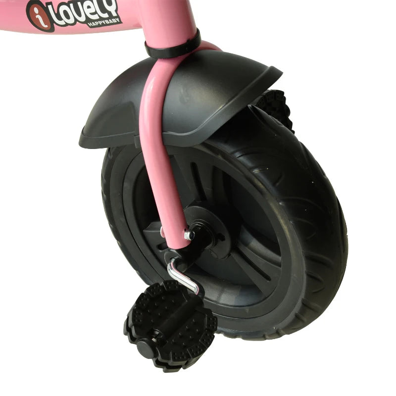 Pink Kids Trike - Toddler Tricycle for 1.5-4 Years - 3-Wheel Ride-On Bike for Children