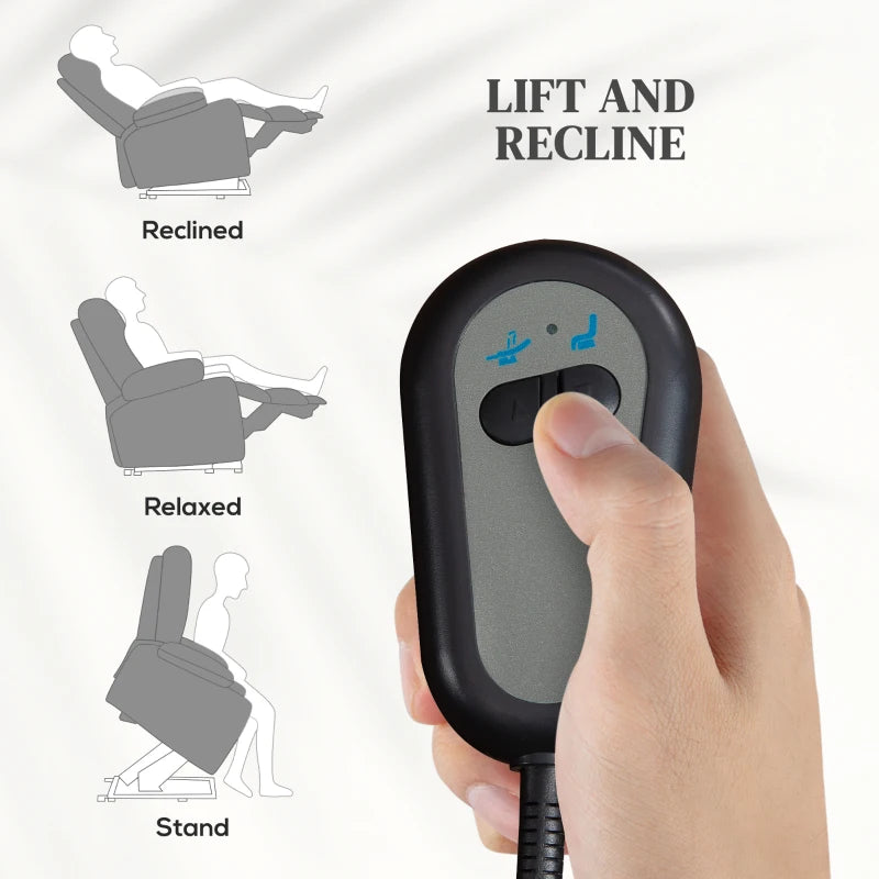 Electric Riser Recliner Armchair with Footrest in Grey - Comfortable and Stylish Seating Solution