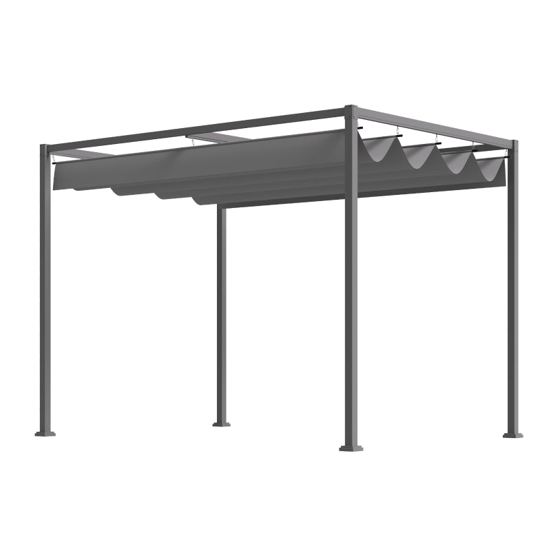 3m x 2m Grey Metal Pergola