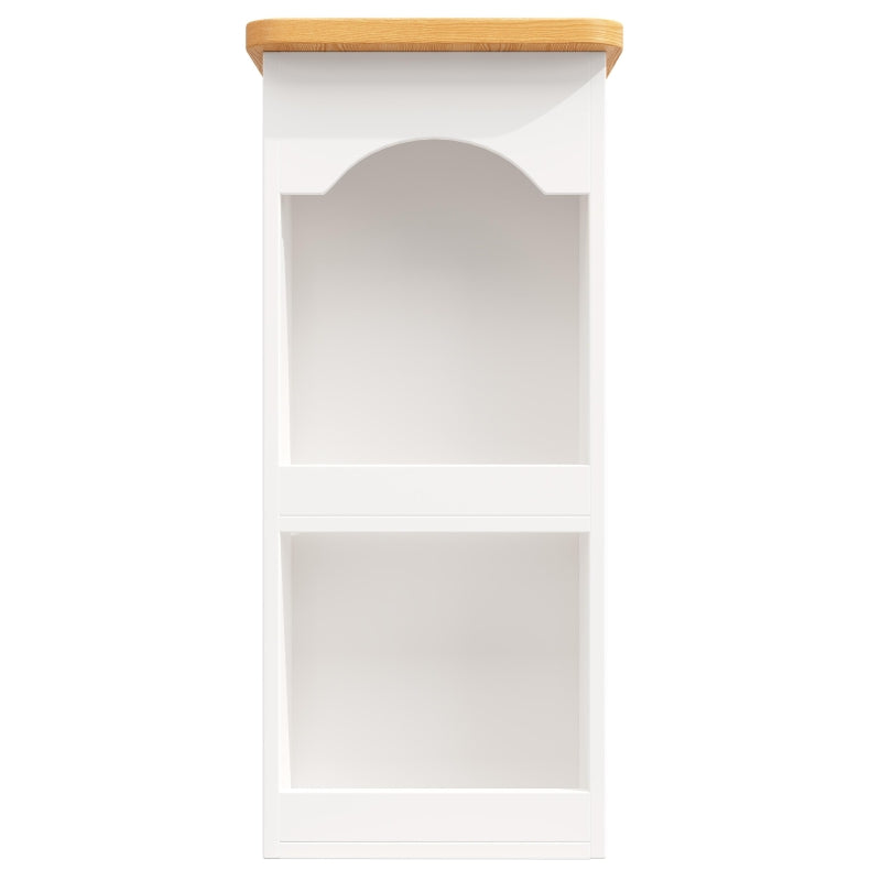 360° Rotating Bar Table with Side Table & Spice Rack - Extendable Kitchen Island with 6 Drawers, White, 137x39x90 cm