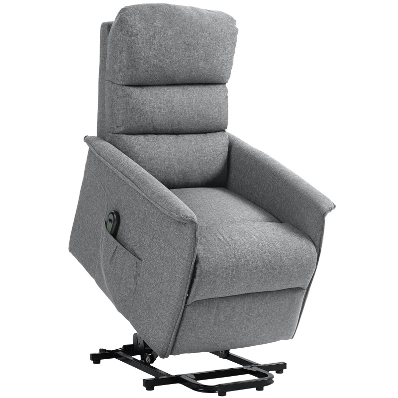 Electric Riser Recliner Armchair with Footrest in Grey - Comfortable and Stylish Seating Solution