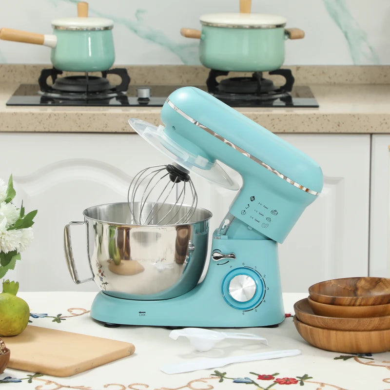 1300W Blue Kitchen Stand Mixer with Accessories - Powerful, Versatile, Perfect for Baking and Cooking