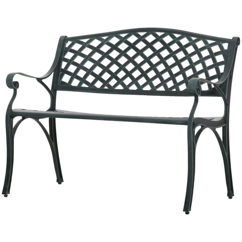 Verdigris 2-Seater Cast Aluminium Garden Bench