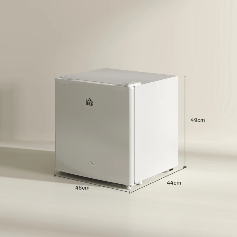 46L Lockable Countertop Fridge - Cream White Mini Refrigerator for Home, Office, and Dorm - Compact & Stylish Design