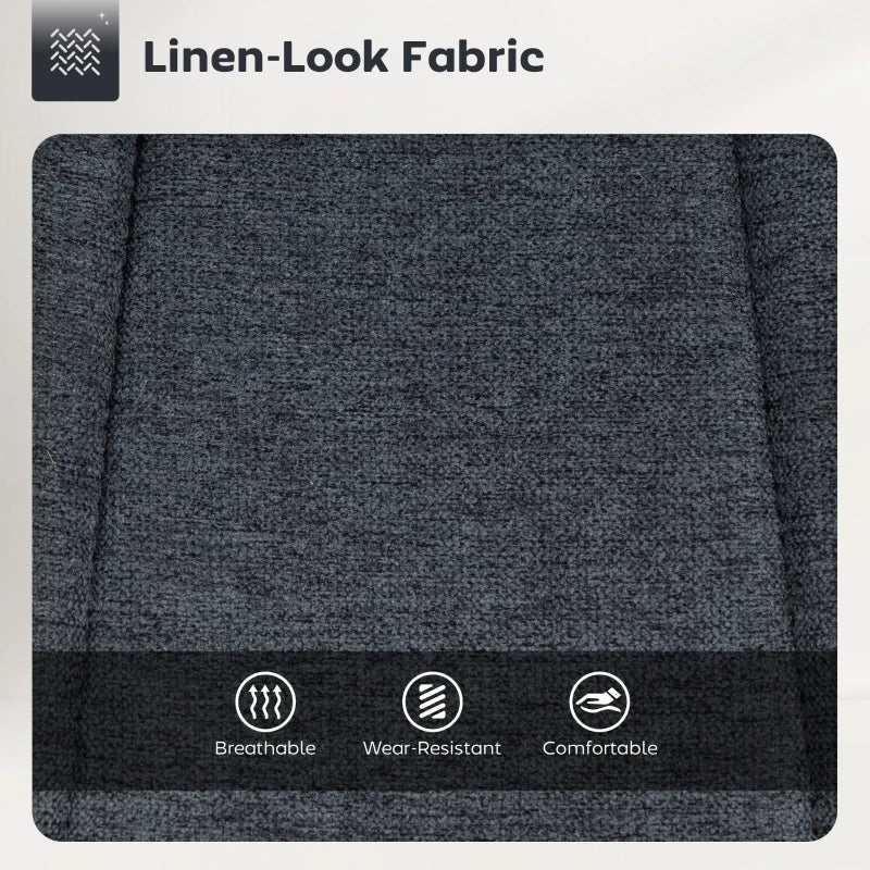 Set of 2 Dark Grey Relaxed Tub Bar Stools - Modern Design for Kitchen & Home Bar Seating