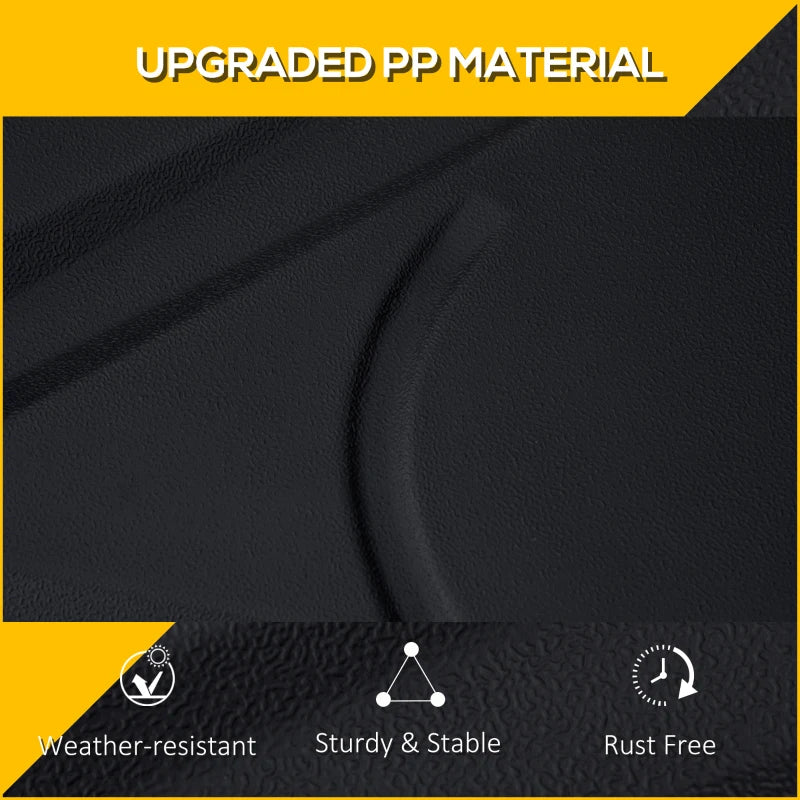 Black Sand-Filled Umbrella Base Weights for Banana & Cantilever Parasols, Set of 4