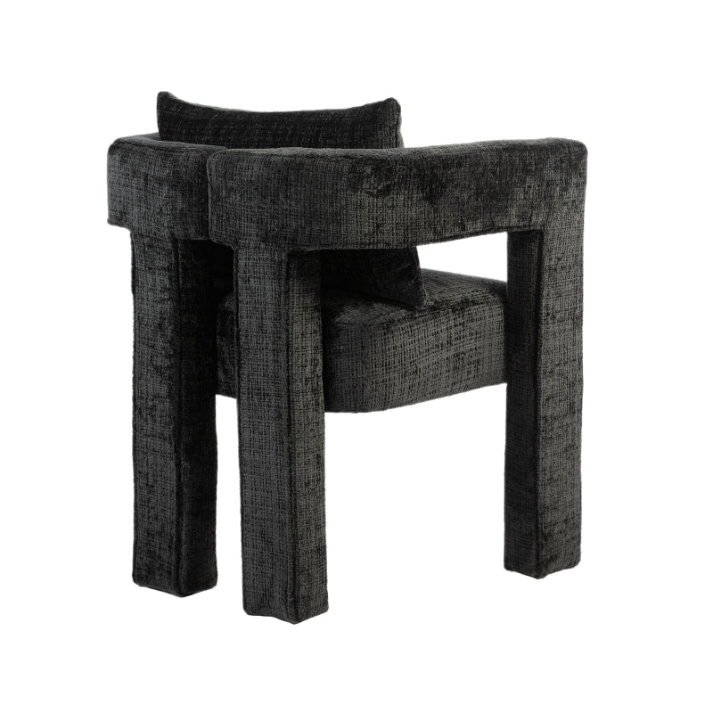 Set of 2 Comfortable Lounge Chairs with Hollow Armrests, Cushions and Pillows for Living Room, Black
