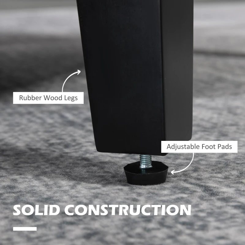 Stylish Grey Accent Chair with Rubber Wood Legs for Living Room and Bedroom