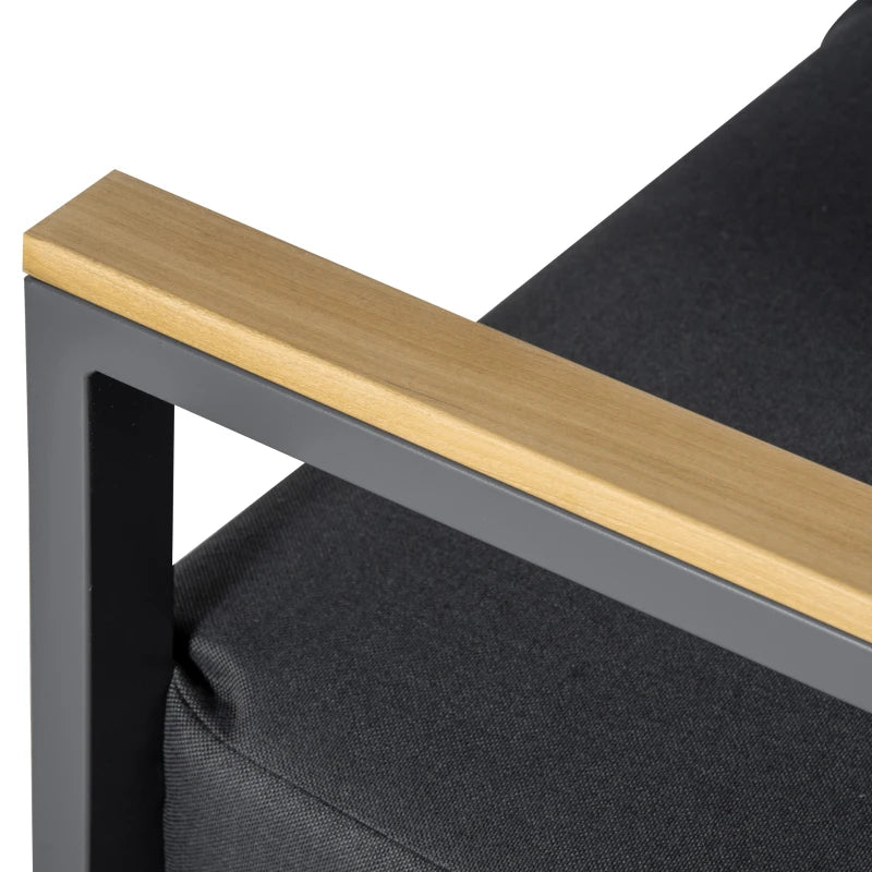 5-Seater Garden Sofa With Aluminium Frame - Grey